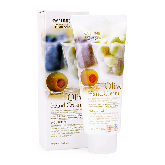 Kem Dưỡng Da Tay Olive 3W Clinic Hand Cream