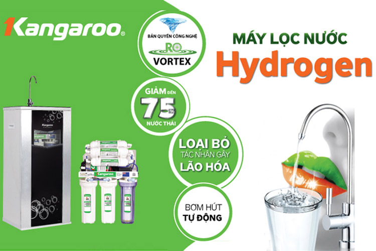 Máy Lọc Nước Kangaroo Hydrogen Có Vỏ KG100HQ vỏ VTU - Hàng chính hãng