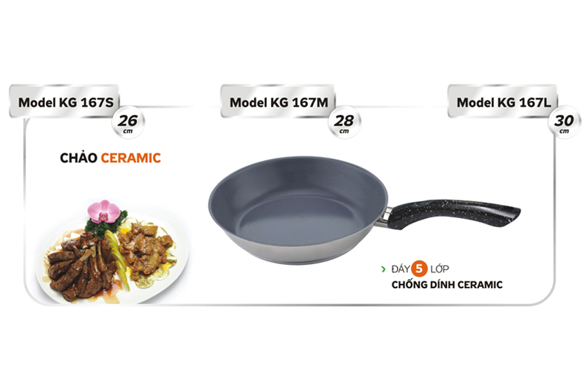 Chảo chống dính Kangaroo KG167S/M/L