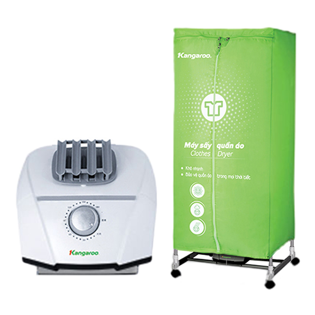 Máy Sấy Quần Áo Kangaroo KG330 (900W) - Xanh - Hàng chính hãng