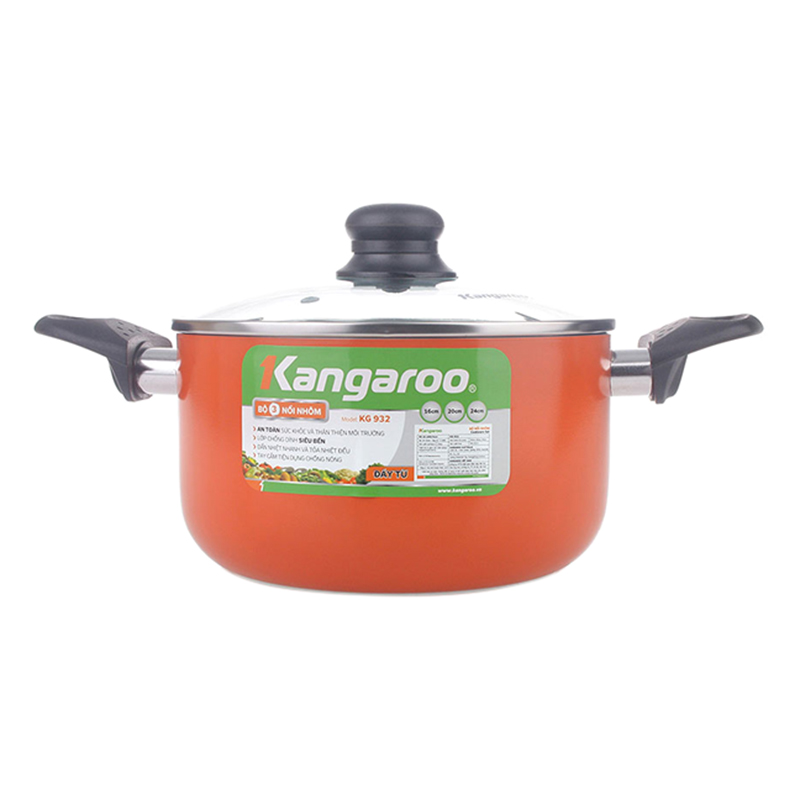 Bộ Nồi Nhôm Sắc Màu Đáy Từ Kangaroo KG932