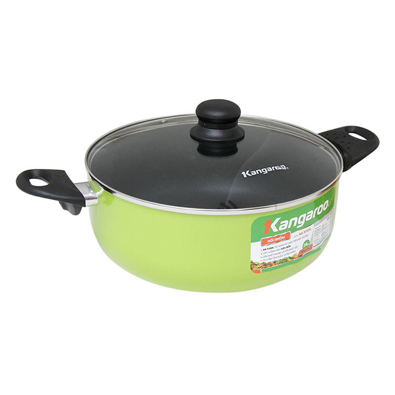 Nồi Canh Nhôm Sắc Màu CD Đáy Từ Kangaroo KG935XL - 26cm