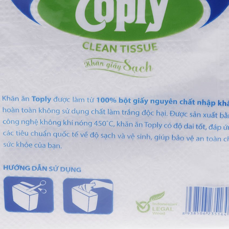 Khăn Giấy Ăn Toply (50 Tờ x 1 Lớp)