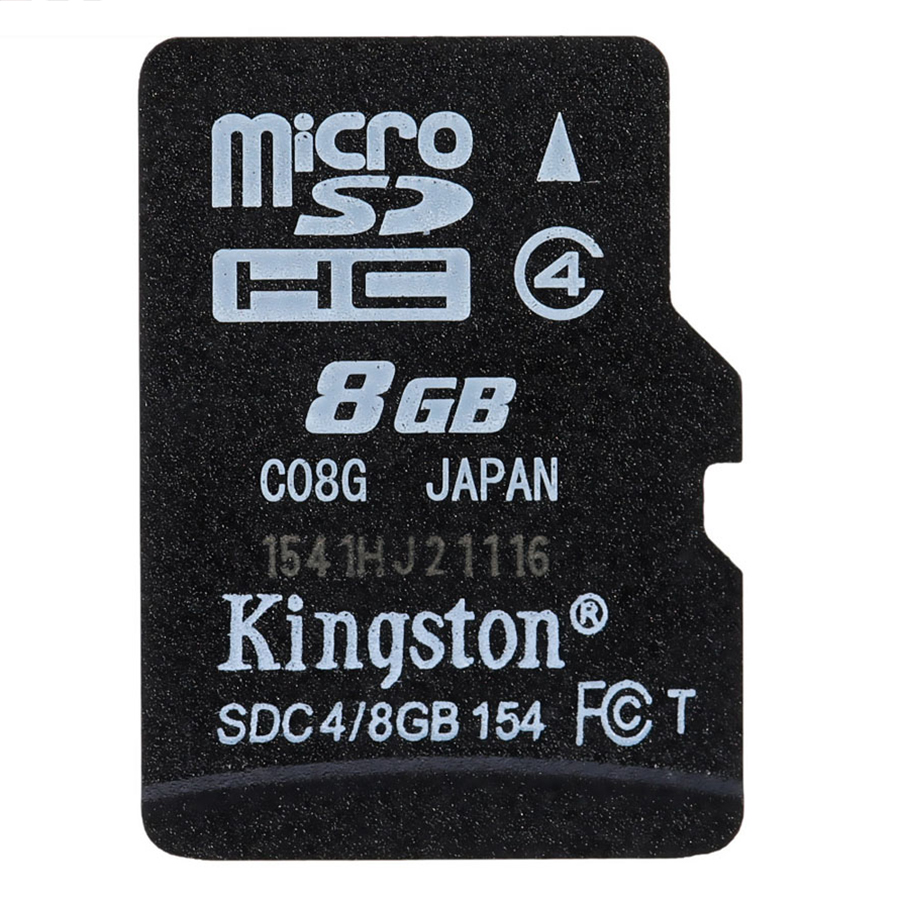 Thẻ Nhớ Điện Thoại Kingston Micro SDHC Class4 (8GB) - Đen - Hàng Chính Hãng