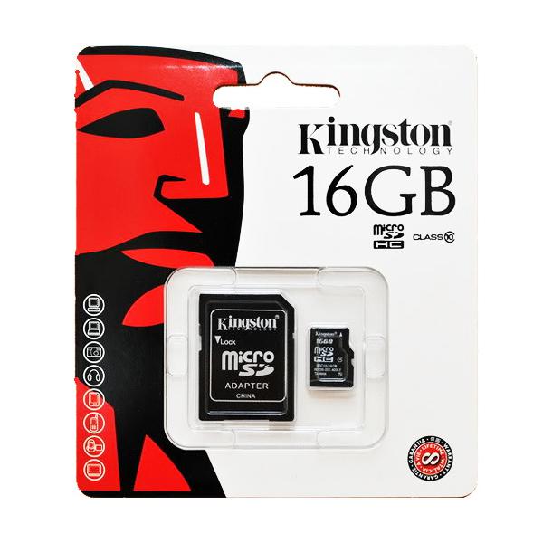 Thẻ Nhớ Micro SDHC Kingston 16GB Class 10 UHS-I SDC10G2/16GBFR (Có Adapter) - Hàng Chính Hãng