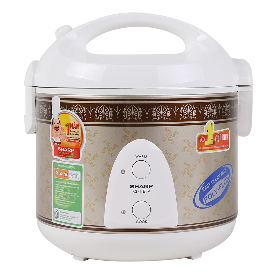 Nồi Cơm Điện Nắp Gài Sharp KS-11ETV RB - Hàng chính hãng