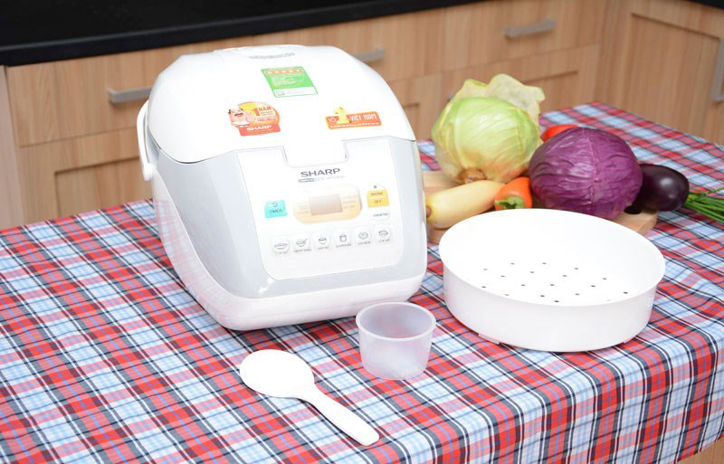 Nồi Cơm Điện Tử Sharp KS-COM18V-W - Hàng chính hãng