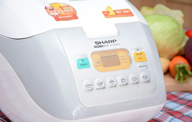 Nồi Cơm Điện Tử Sharp KS-COM18V-W - Hàng chính hãng