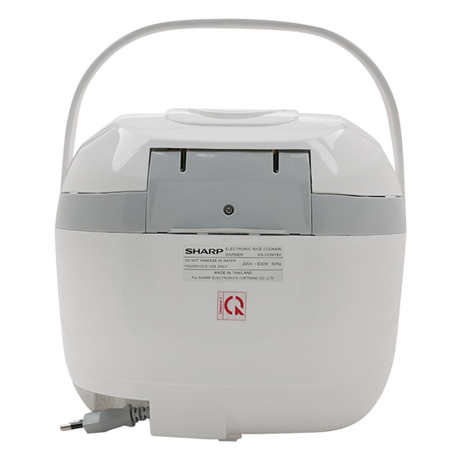 Nồi Cơm Điện Tử Sharp KS-COM19V - Trắng - Hàng chính hãng