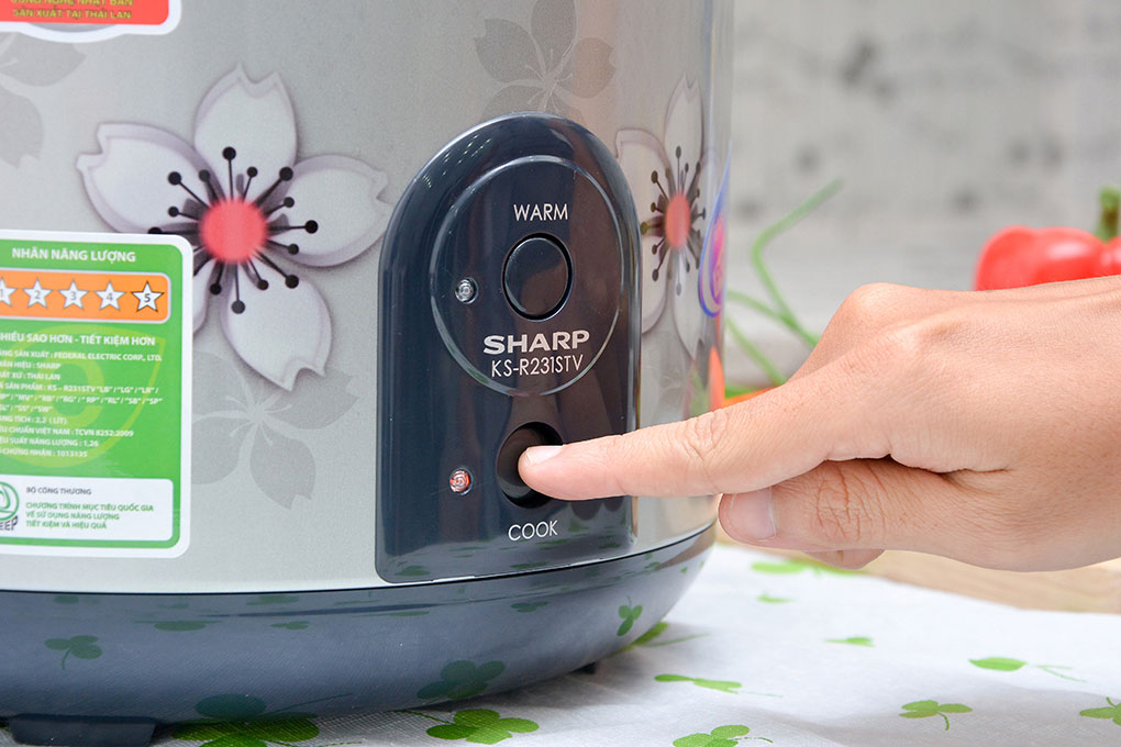 Nồi Cơm Điện Nắp Gài Sharp KS-R231STVSS - Hàng chính hãng