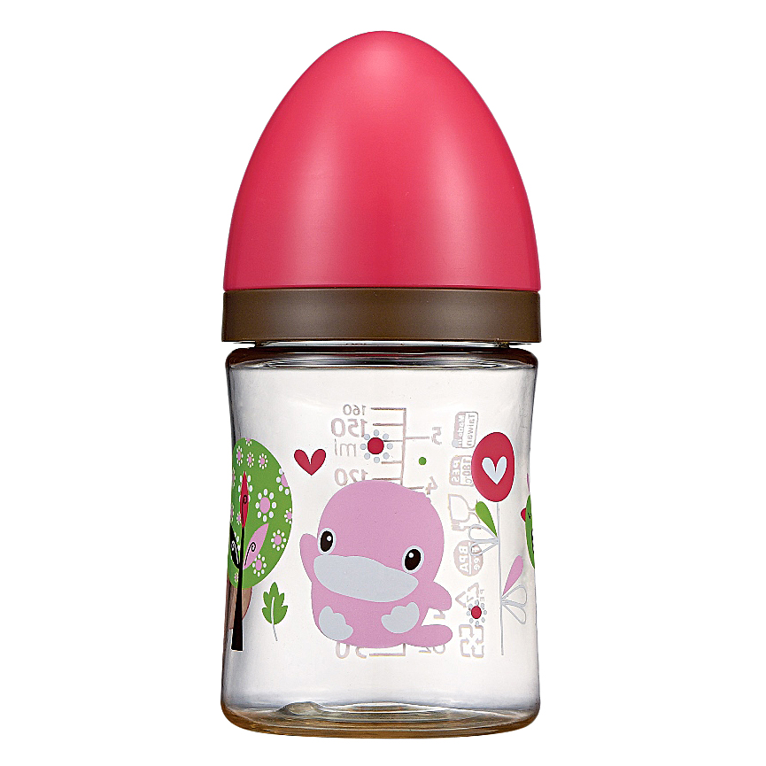 Bình Sữa Nhựa PES Cổ Rộng Kuku KU5852A - Hồng