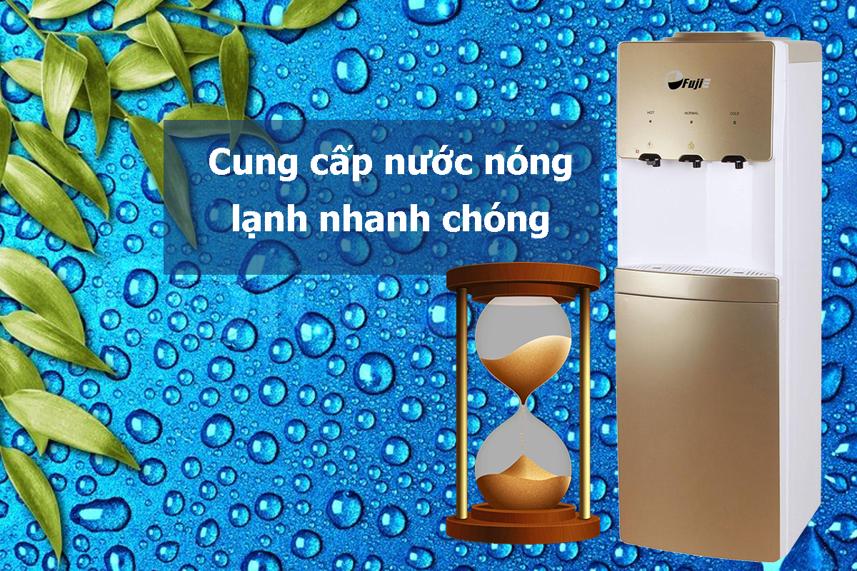 Cây Nước Nóng Lạnh Fujie WDBD20C - Trắng Đồng - Hàng chính hãng