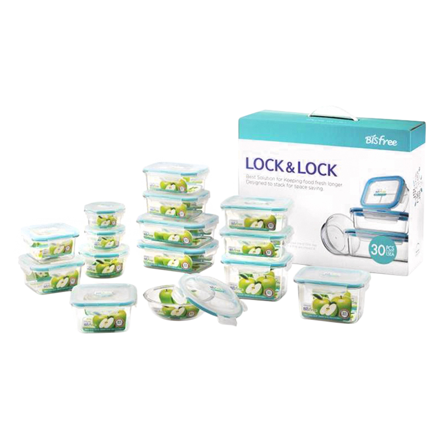 Bộ 15 Hộp Nhựa Lock&Lock Bisfree Table Top LBF631S15