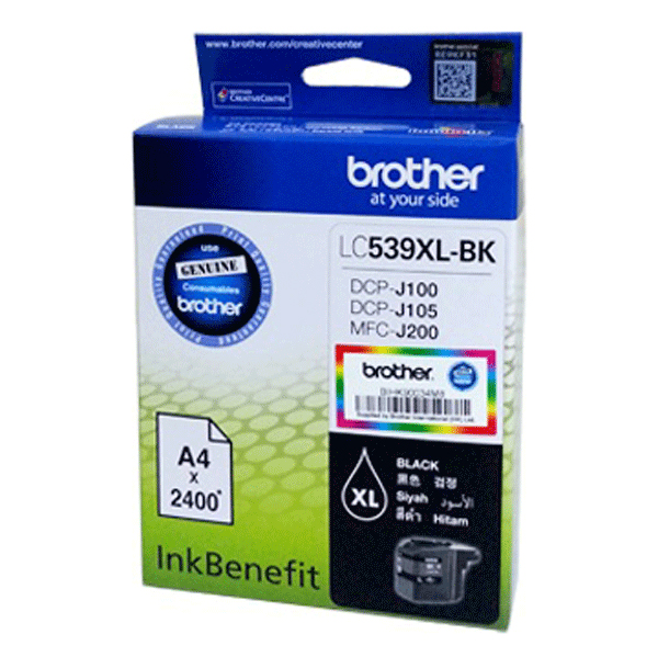 Brother LC-539XL BK Ink Cho DCP-J100/J105/MFC-J200 (Black) - Hàng Chính Hãng