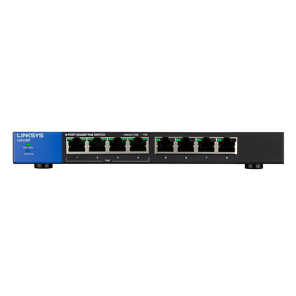 Linksys LGS108P - Unmanaged Switch PoE+ - Hàng chính hãng