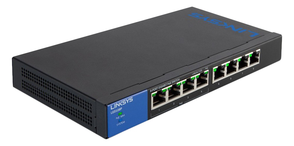 Linksys LGS108P - Unmanaged Switch PoE+ - Hàng chính hãng