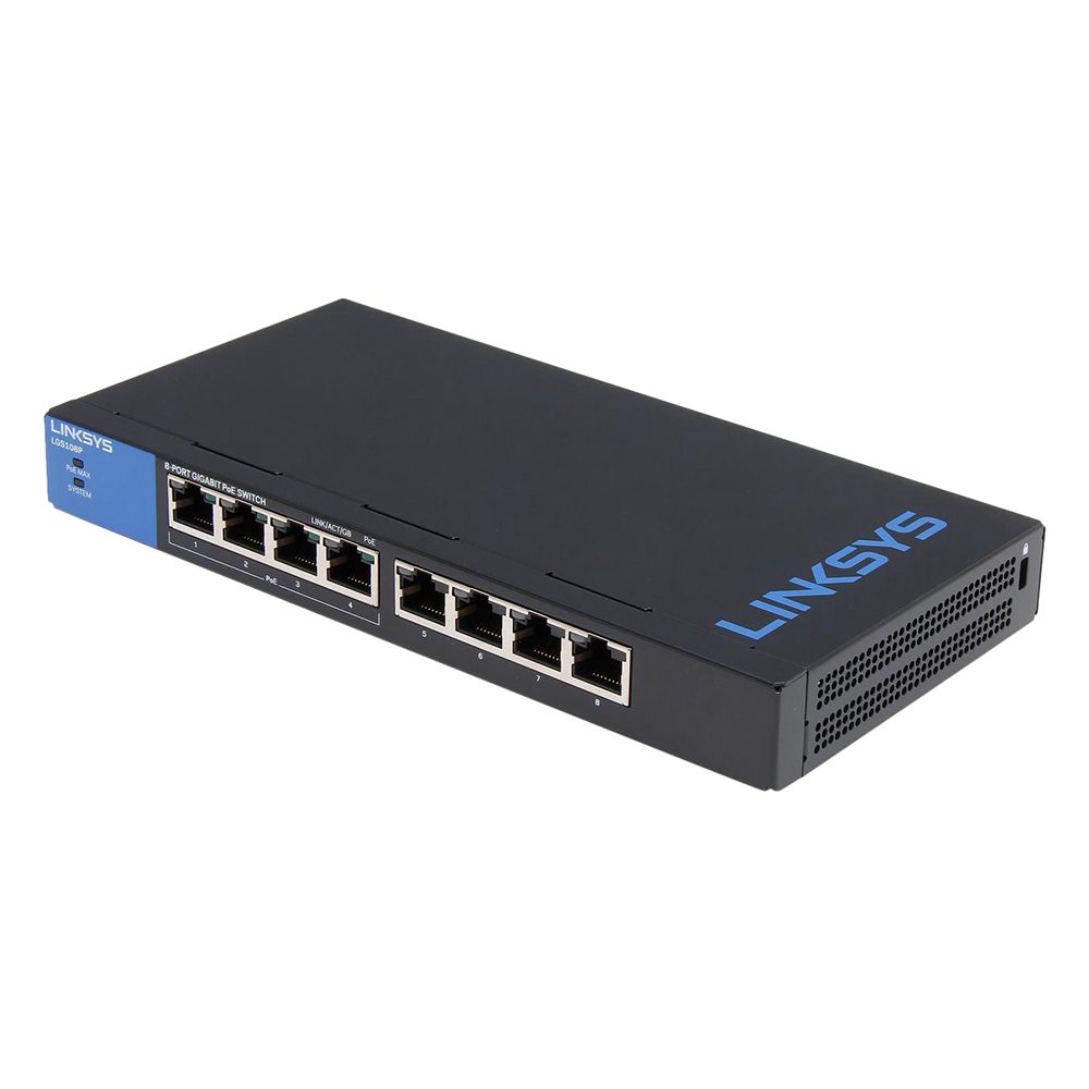 Linksys LGS108P - Unmanaged Switch PoE+ - Hàng chính hãng