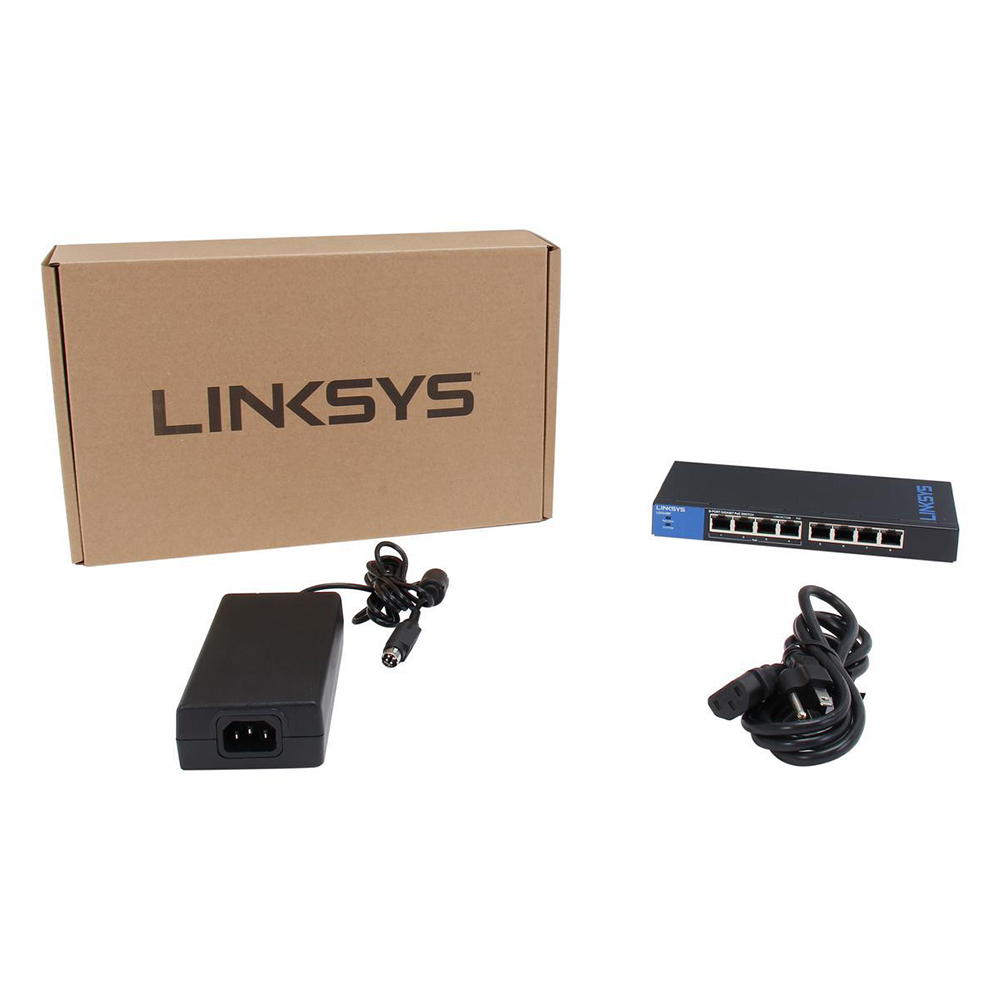 Linksys LGS108P - Unmanaged Switch PoE+ - Hàng chính hãng