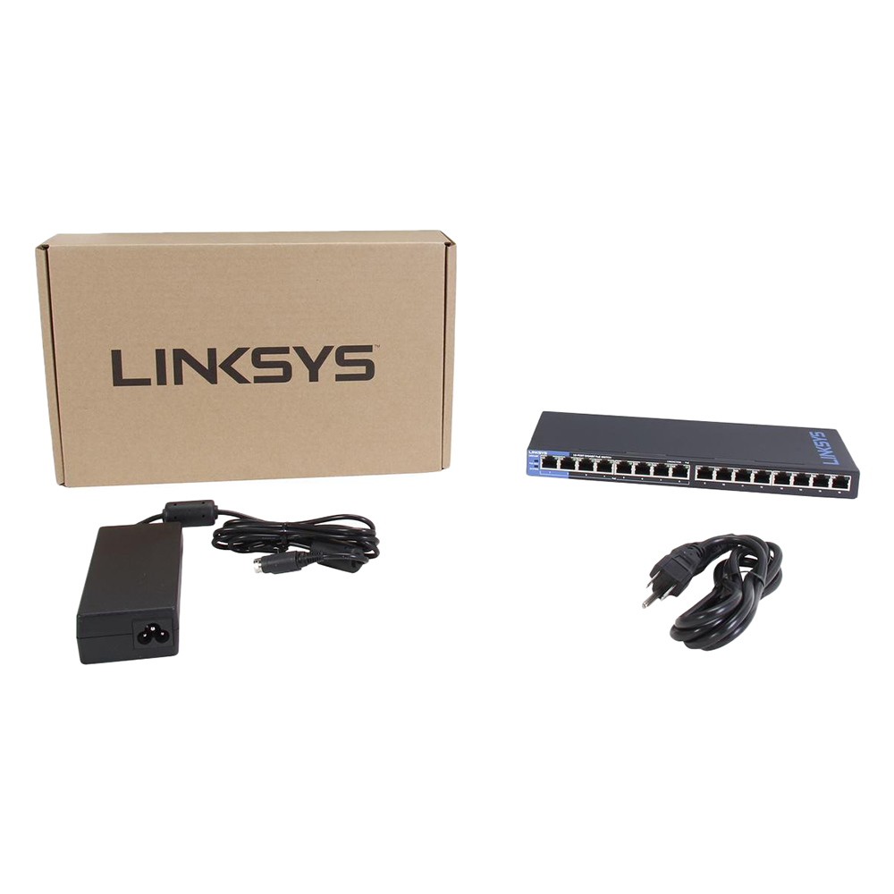 Linksys LGS116P - Unmanaged Switch PoE+ - Hàng Chính Hãng