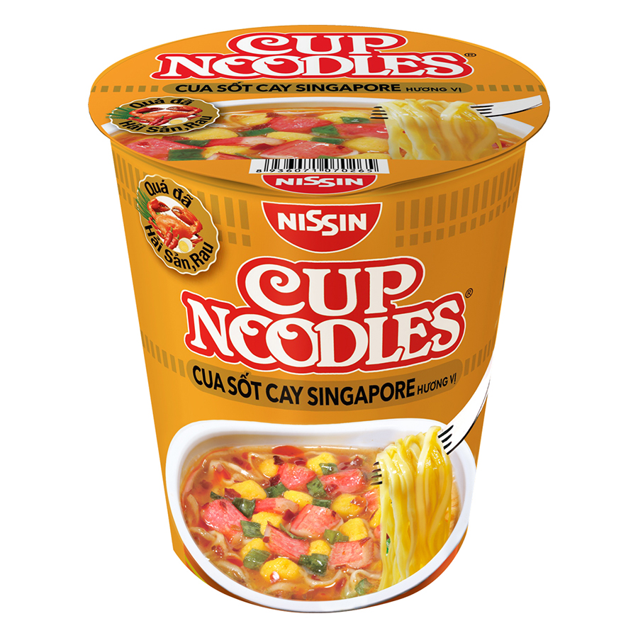 Thùng 24 Ly Mỳ Cup Noodles Hương Vị Cua Sốt Cay Singapore (71g / Ly)