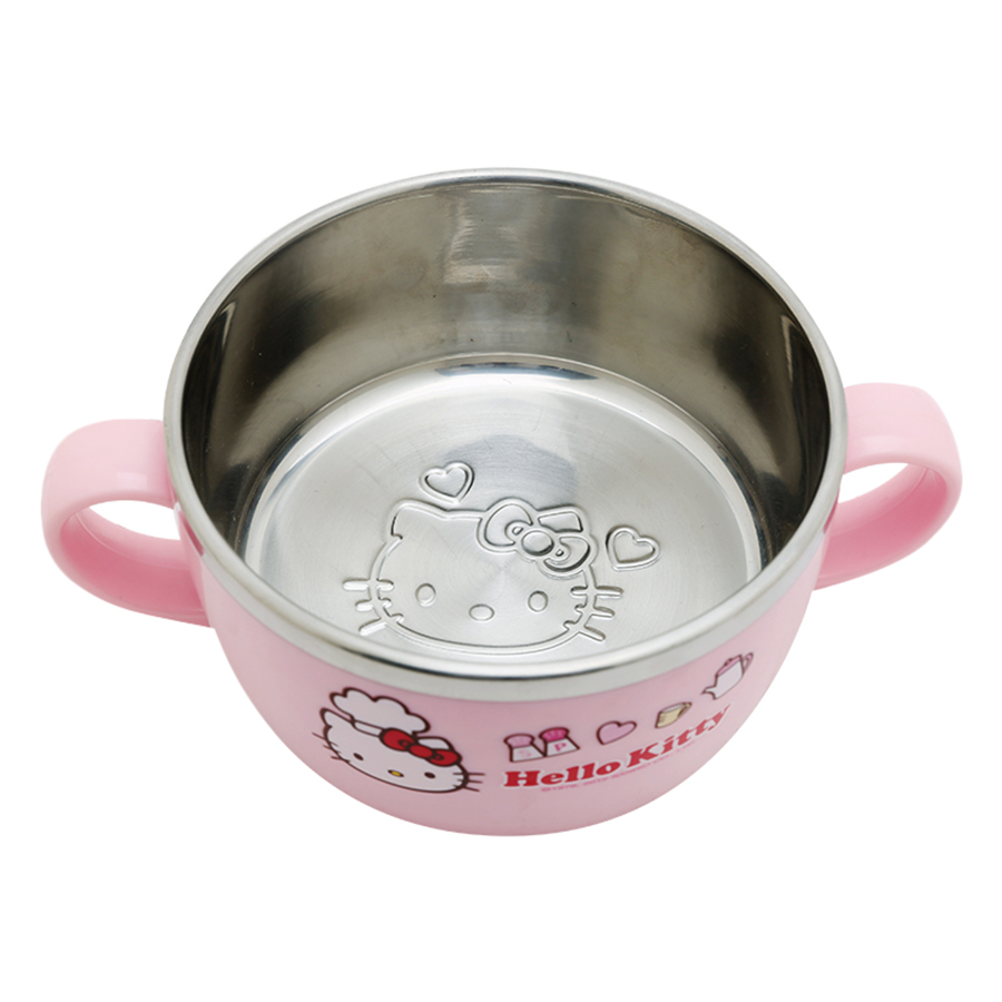 Bát ăn cho bé bằng thép không gỉ Hello Kitty Hello Kitty Lock&Lock LKT475