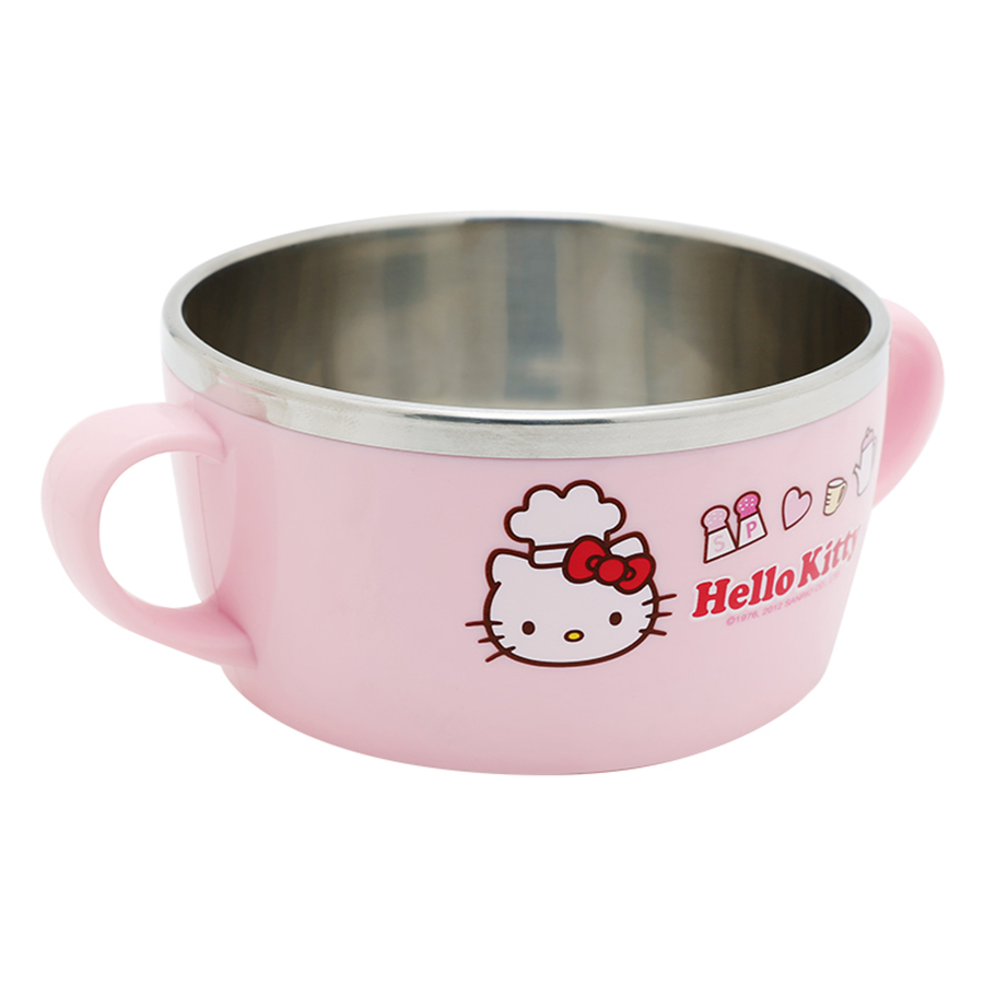Bát ăn cho bé bằng thép không gỉ Hello Kitty Hello Kitty Lock&Lock LKT475
