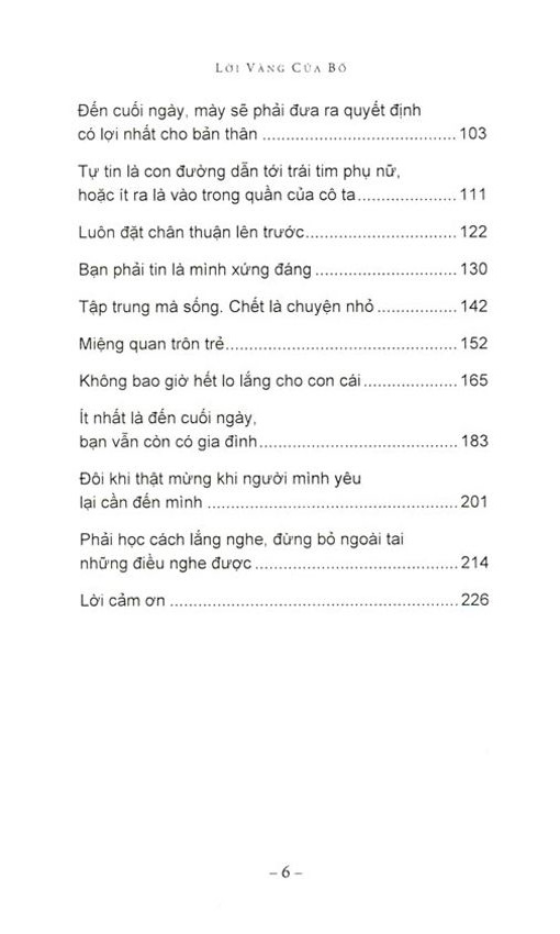 Lời Vàng Của Bố