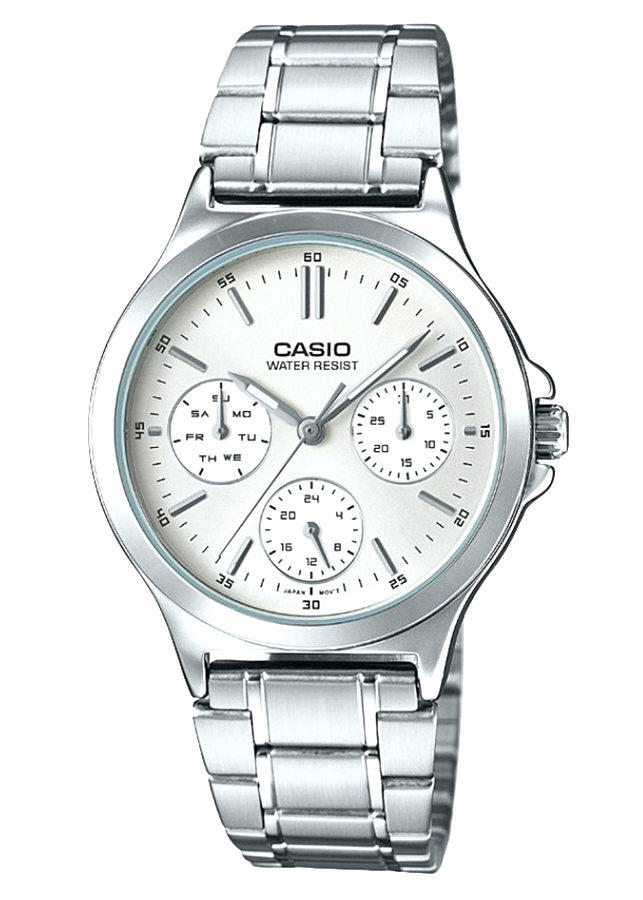 Đồng Hồ Nữ Dây Kim Loại Casio LTP-V300D-7AUDF (33mm) - Bạc