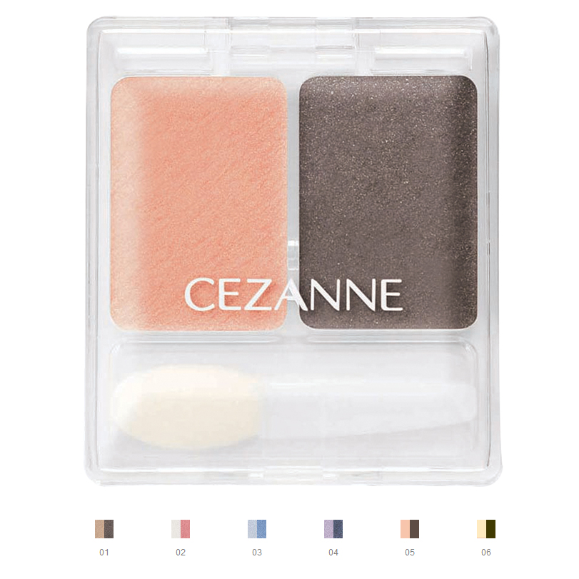 Phấn Mắt Two Color Eyeshadow Lame Series Cezanne (1.9g x 2)