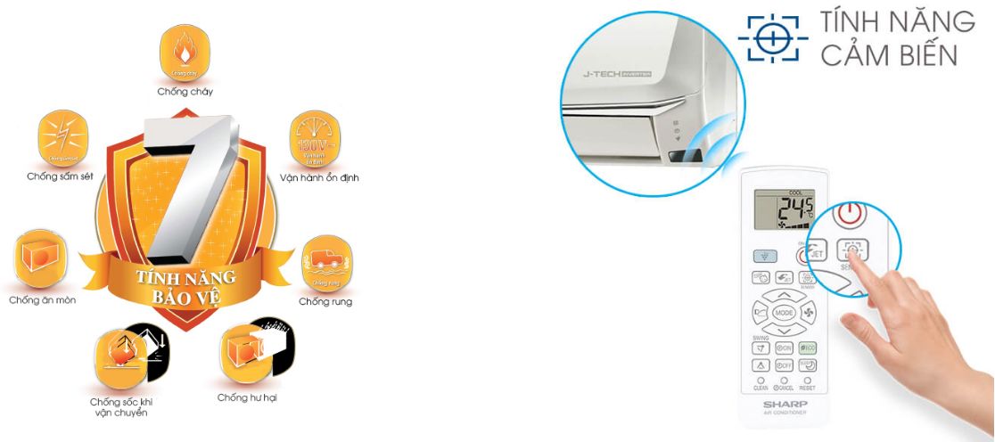 Điều Hòa Inverter Sharp AH-XP10UHW (9.200 BTU) - Hàng Chính Hãng