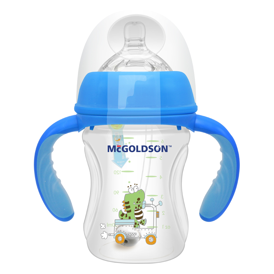 Bình Sữa PP Cổ Rộng McGoldson CR180 - Màu Ngẫu Nhiên