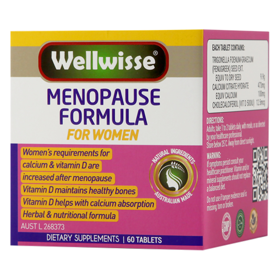 Thực phẩm chức năng Wellwisse Menopause Formula 60 viên