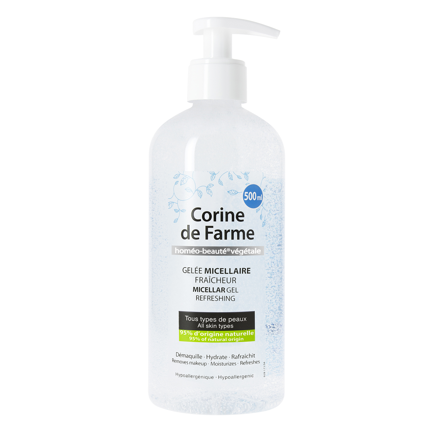 Gel Tẩy Trang Corine De Farme Micellar Gel Refreshing 500ml - MGR