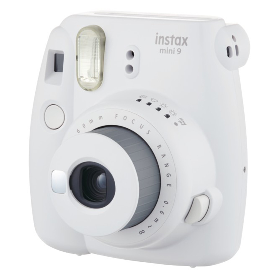 Máy Ảnh Selfie Lấy Liền Fujifilm Instax Mini 9 - Smoky White - Hàng Chính Hãng