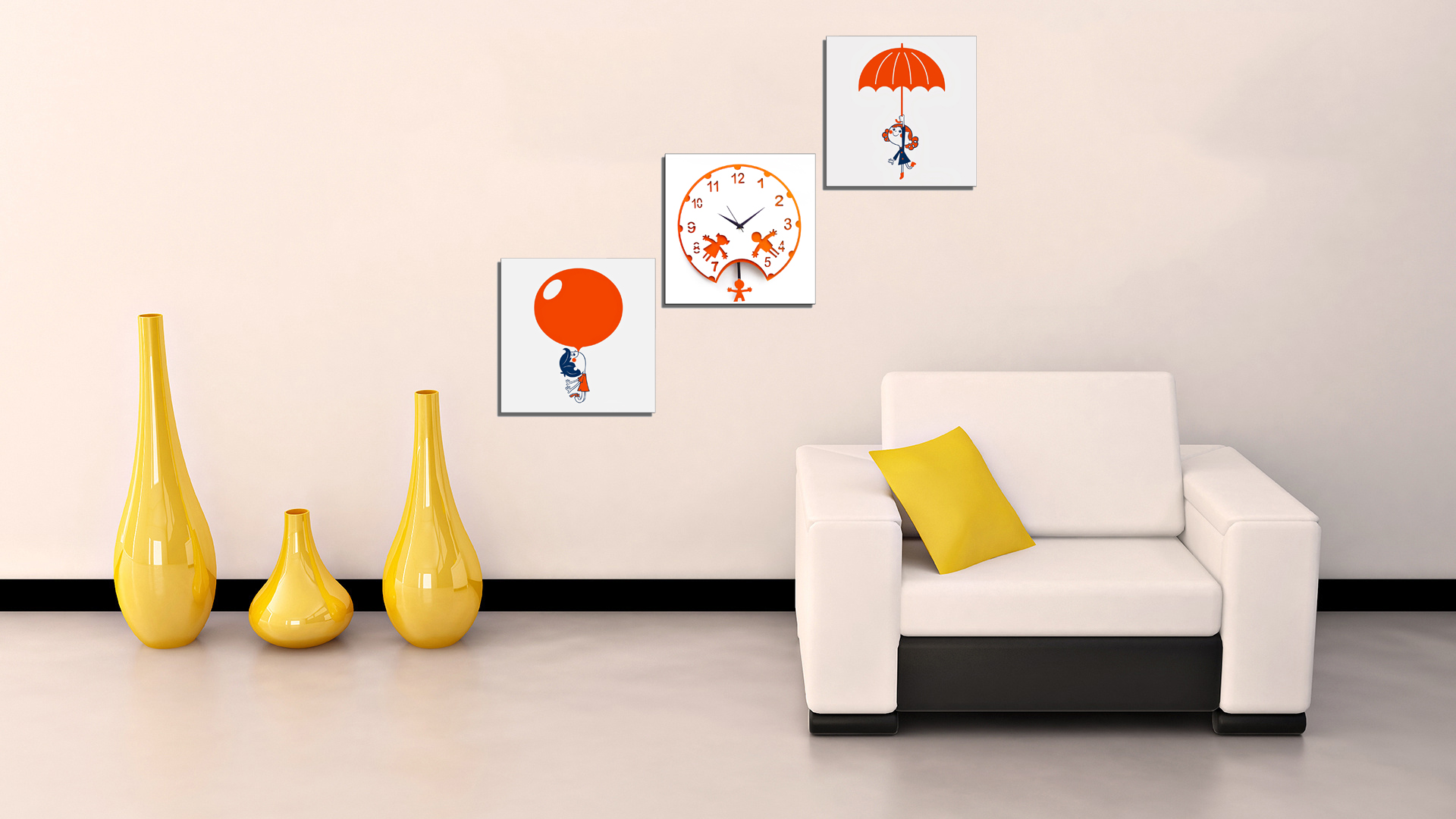Đồng hồ tranh ngộ nghĩnh Vicdecor DHT0187