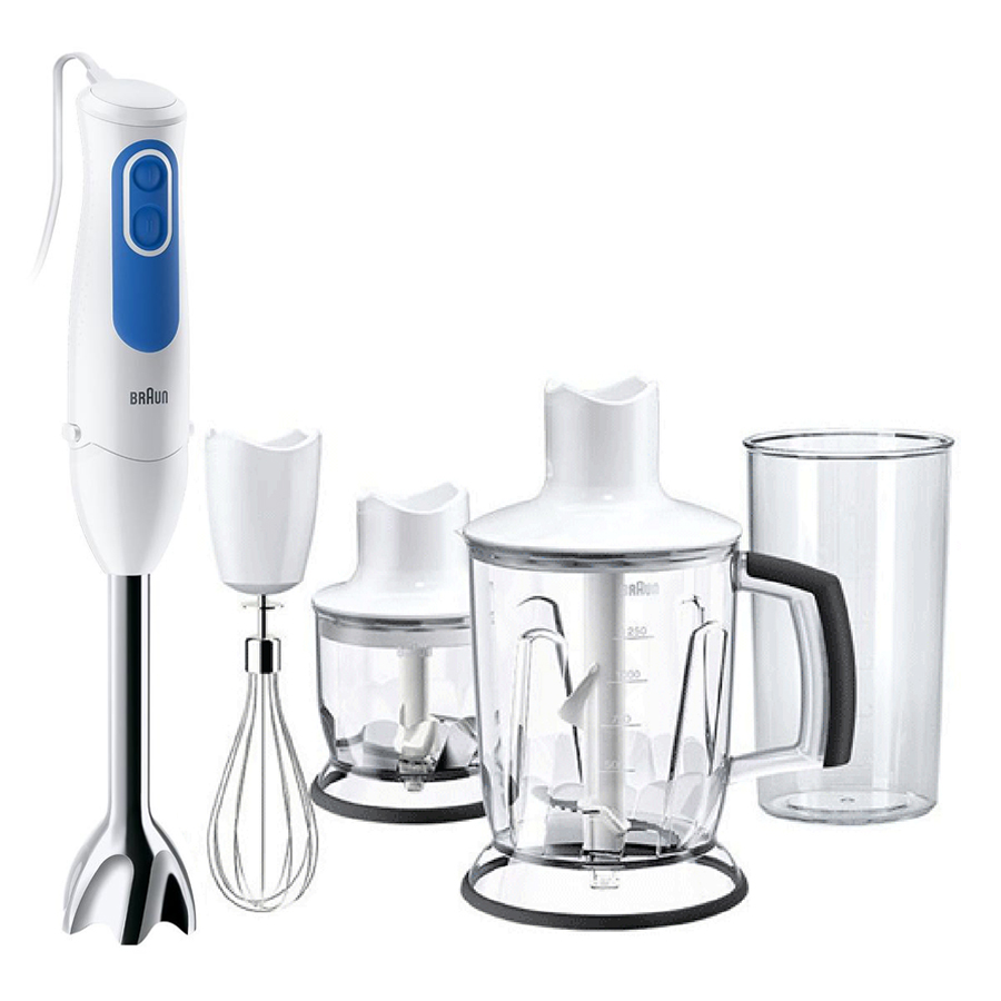 Máy Xay Sinh Tố Cầm Tay Braun MQ3045 Aperitive - Trắng Xanh - Hàng Chính Hãng