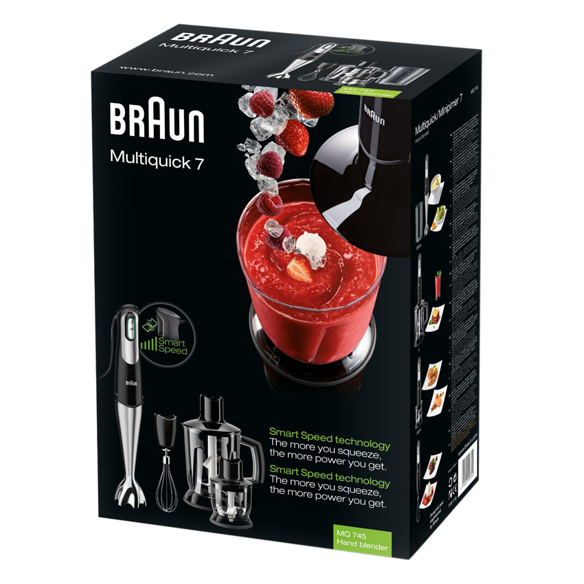 Máy Xay Cầm Tay Braun MQ 745 Aperitive - Đen - Hàng Chính Hãng