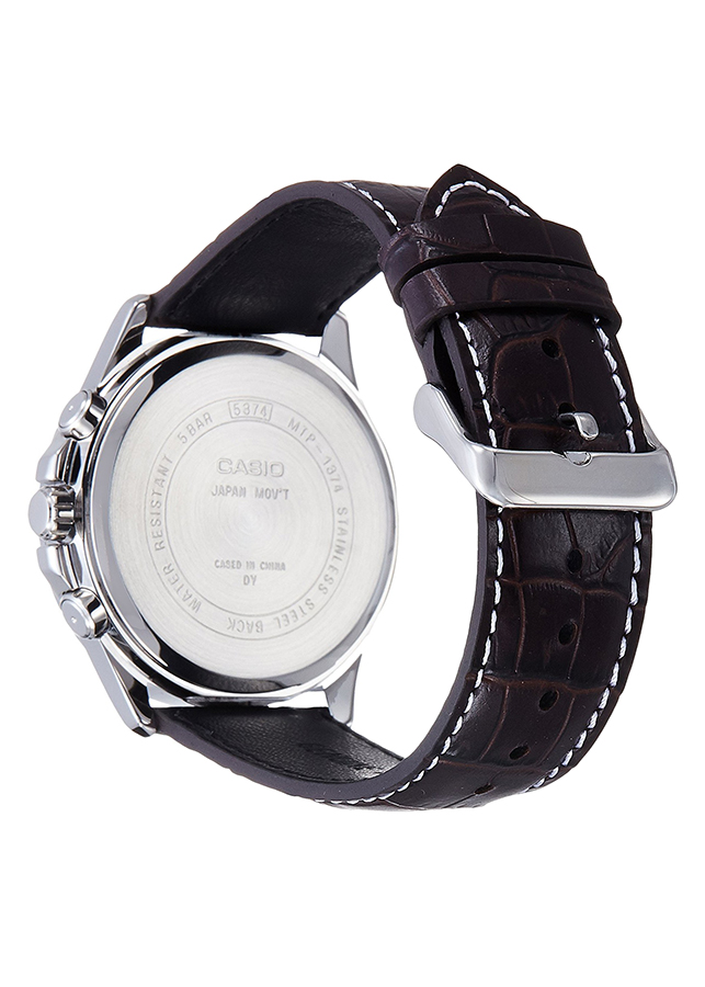 Đồng Hồ Nam Dây Da Casio MTP-1374L-7A1VDF (43mm) - Nâu Đen