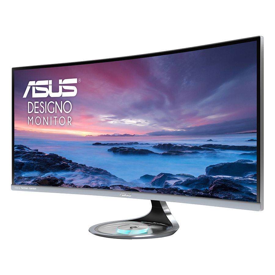 Màn Hình Cong Thiết Kế Đồ Họa Asus Designo MX34VQ 34 inch 2K Ultra Wide (2048 x 1080) 4ms 100Hz Tích Hợp Sạc Không Dây Qi Loa Harman Kardon VA - Hàng Chính Hãng