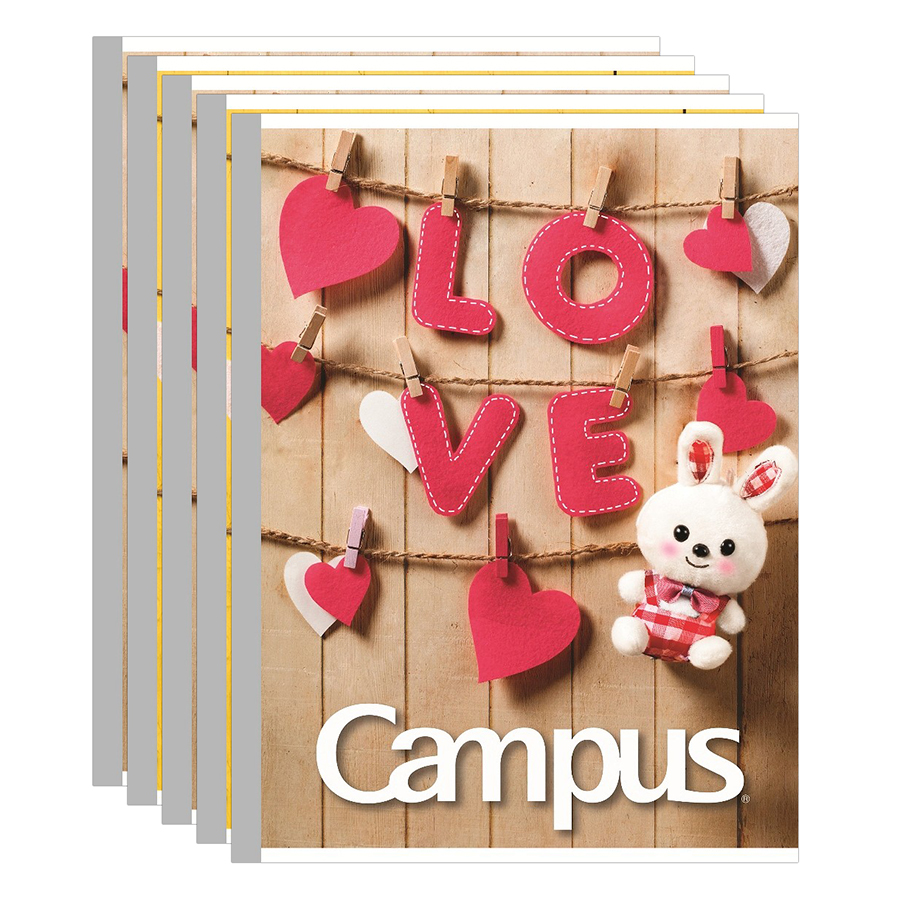 Lốc 5 Cuốn Tập 5 Ô Ly Campus A5 Family (96 Trang) - Mẫu Ngẫu Nhiên