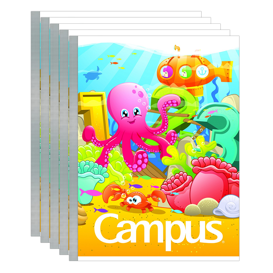 Lốc 5 Cuốn Tập 4 Ô Ly Campus A5 Under The Sea (96 Trang)