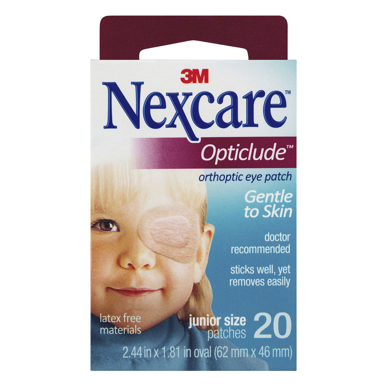 Băng Keo Dán Mắt Loại Dùng Cho Em Bé 62mm x 46mm 3M - Nexcare - 1537