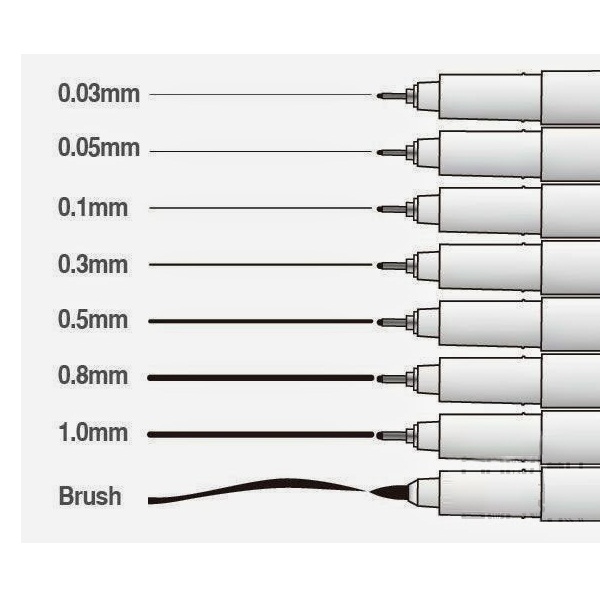 Combo Trọn Bộ Bút Vẽ Kỹ Thuật Marvy 4600 (10 Cây)