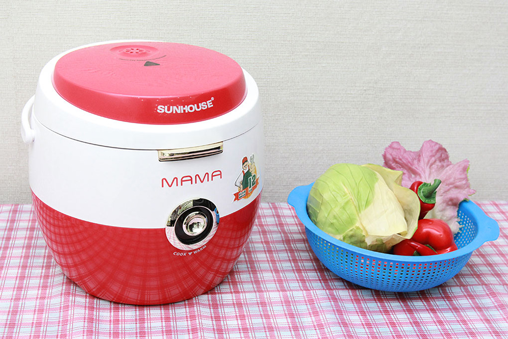 Nồi Cơm Điện Sunhouse Mama SHD8661 - 1.8L (Đỏ - Trắng) - Hàng chính hãng