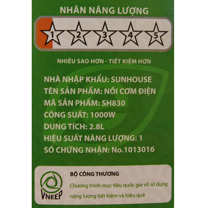 Nồi Cơm Điện Sunhouse SH830 (2.8L)- Hàng chính hãng