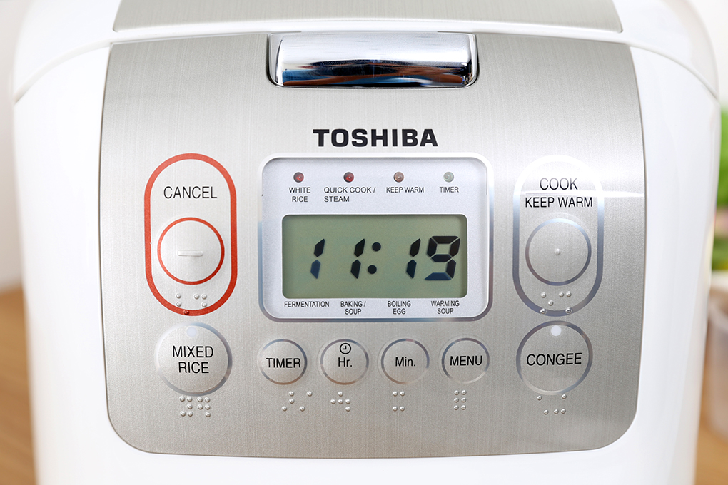 Nồi Cơm Điện Tử Toshiba RC-18NMFVN - Trắng - Hàng chính hãng