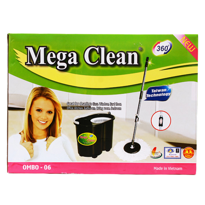 Bộ lau nhà 360 Mega Clean OMBO-06 Đen