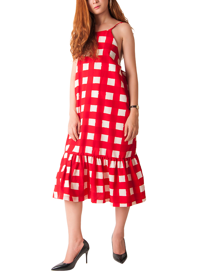 Đầm oversize yếm dây lưng Carita PAL0033