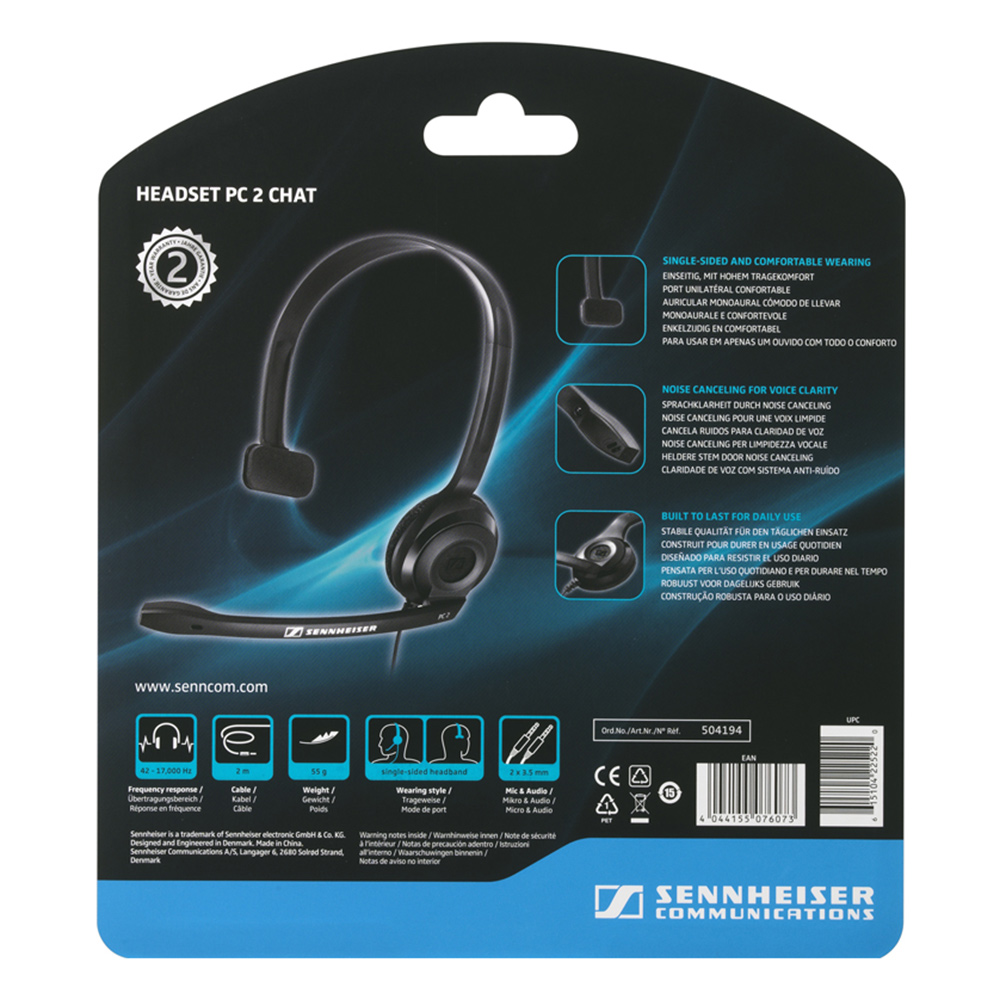 Tai Nghe Chụp Tai Sennheiser PC 2 CHAT - Hàng Chính Hãng