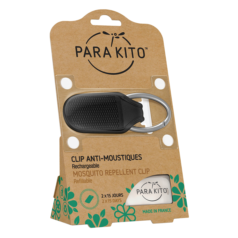 Viên Chống Muỗi PARA’KITO™ Kèm Móc Cài Màu Đen (Loại 2 Viên) - PARA’KITO™ Mosquito Repellent Black Clip With 2 Tablets - PCLIP01